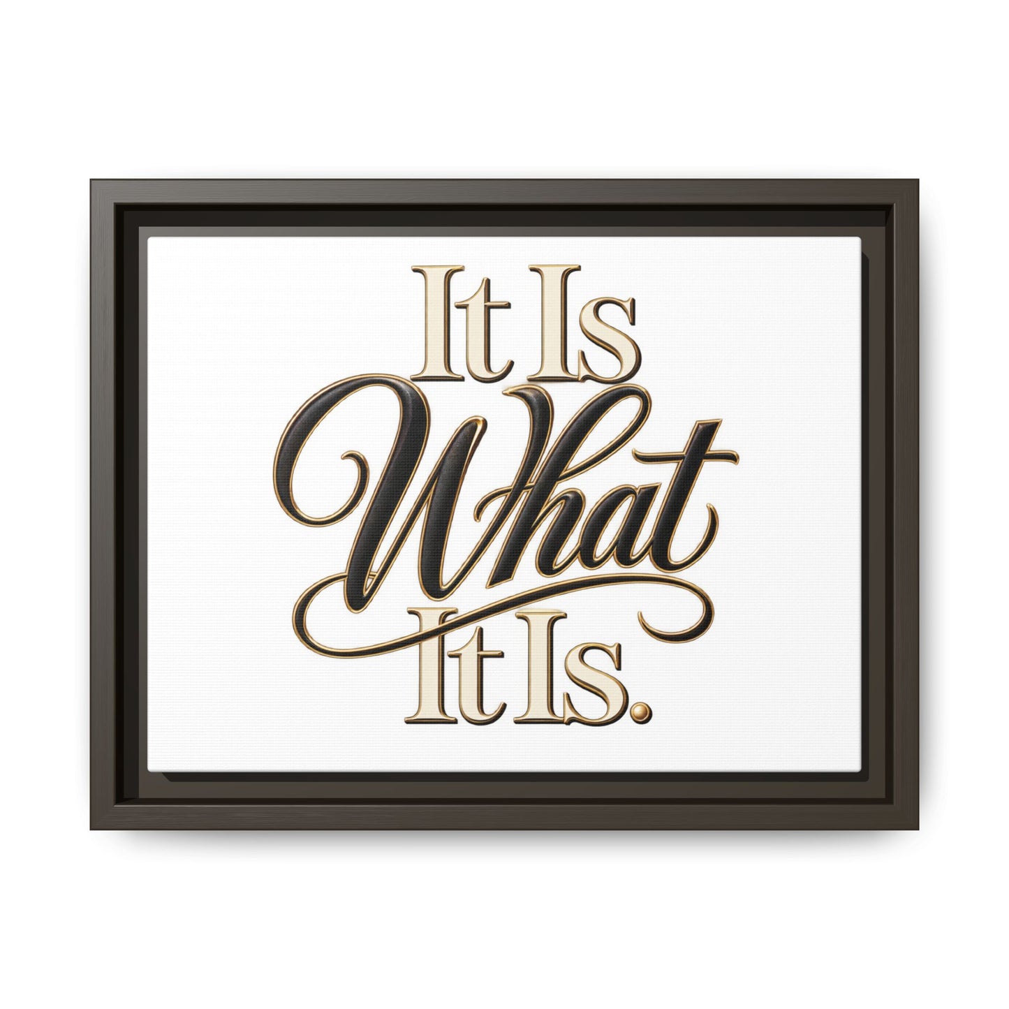 It Is What It Is Framed Canvas Wall Art