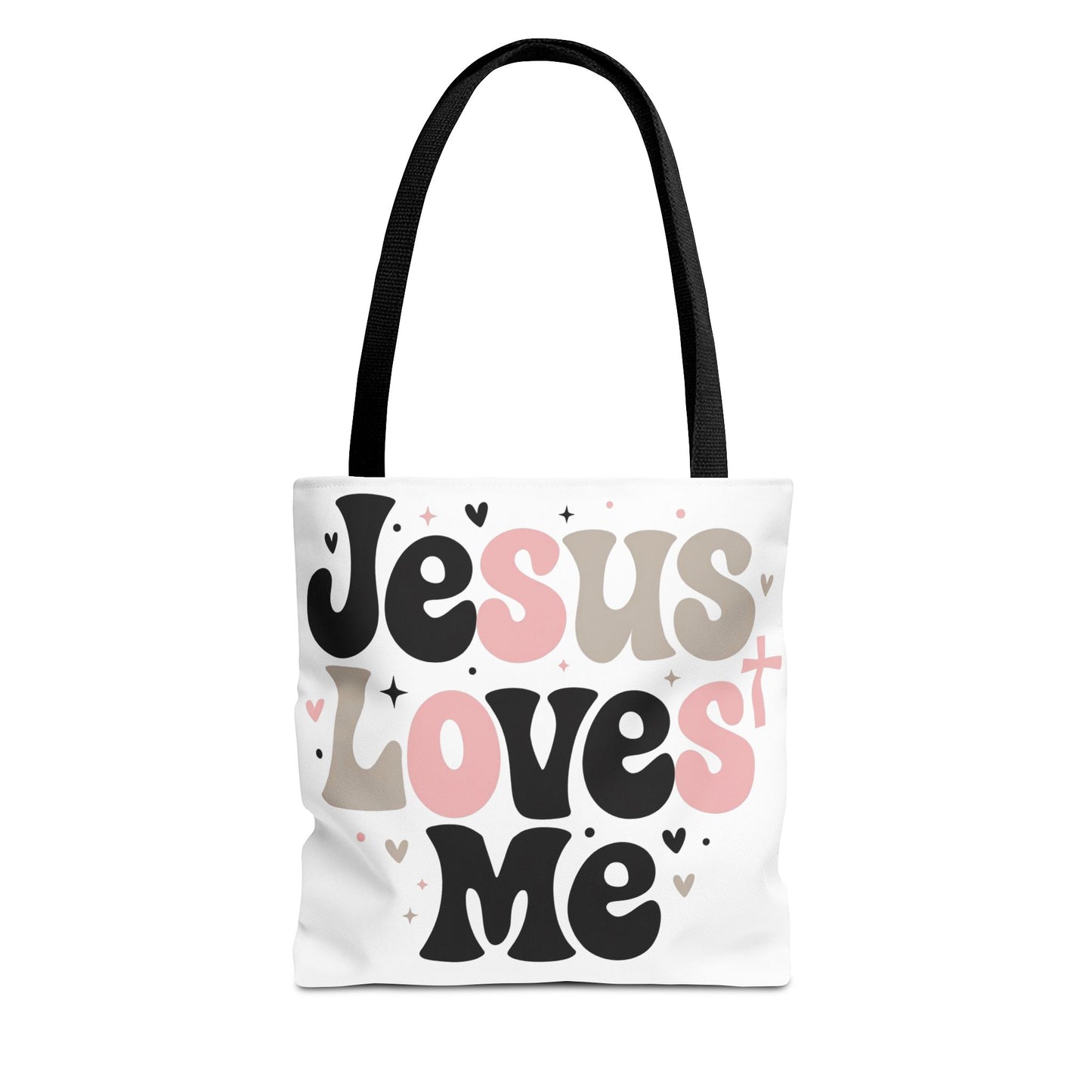 Jesus Loves Me Tote Bag - Faith-Inspired Christian Scripture Canvas Tote