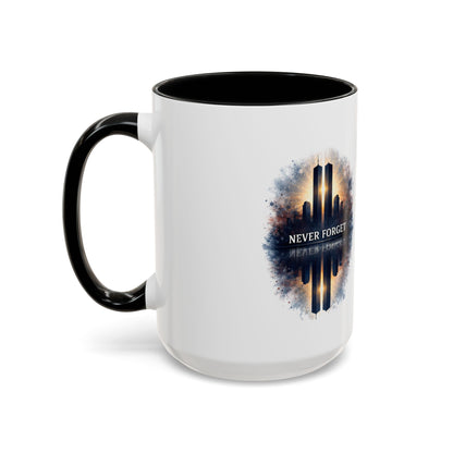 Never Forget 9/11 Memorial Accent Coffee Mug (11/15oz)