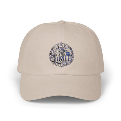 Dad Cap — 'Sky Is The Limit' Floral Script Embroidered Hat