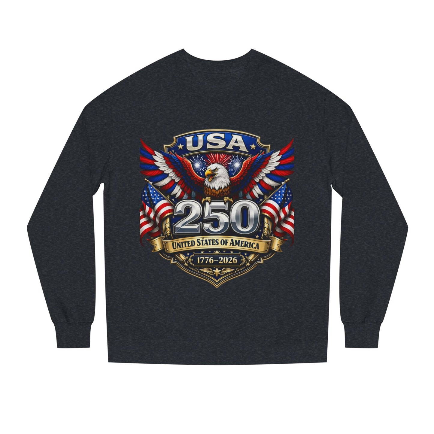 USA 250th Anniversary Sweatshirt — Patriotic Eagle 1776–2026 Crewneck