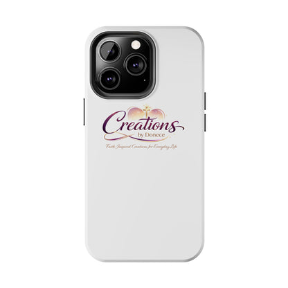 Tough Phone Case - "Creations by Donece" Logo Protective Cover