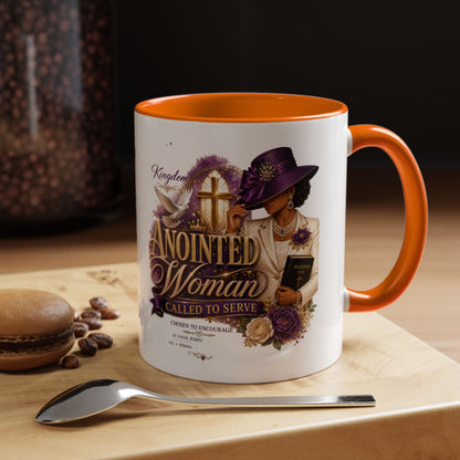 Anointed Woman Coffee Mug — Faithful, Called to Serve Accent Mug (11/15oz)