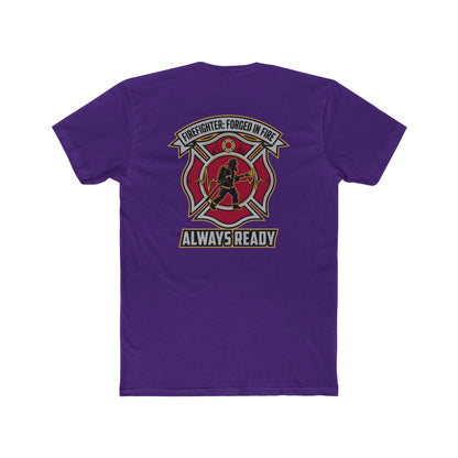 Firefighter Maltese Cross T‑Shirt — "Always Ready" Crew Tee