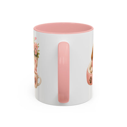 Puppy Love Coffee Mug — Cute Dog Heart Accent Mug (11/15oz)