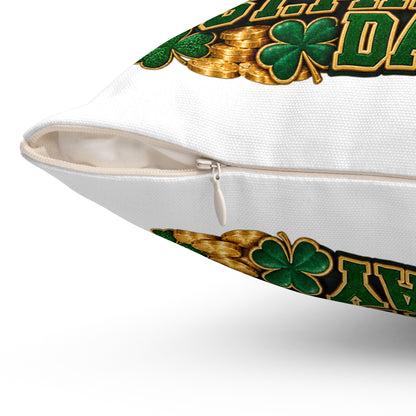 St. Patrick's Schnauzer Pillow — Happy St. Patrick’s Day Decorative Throw Pillow