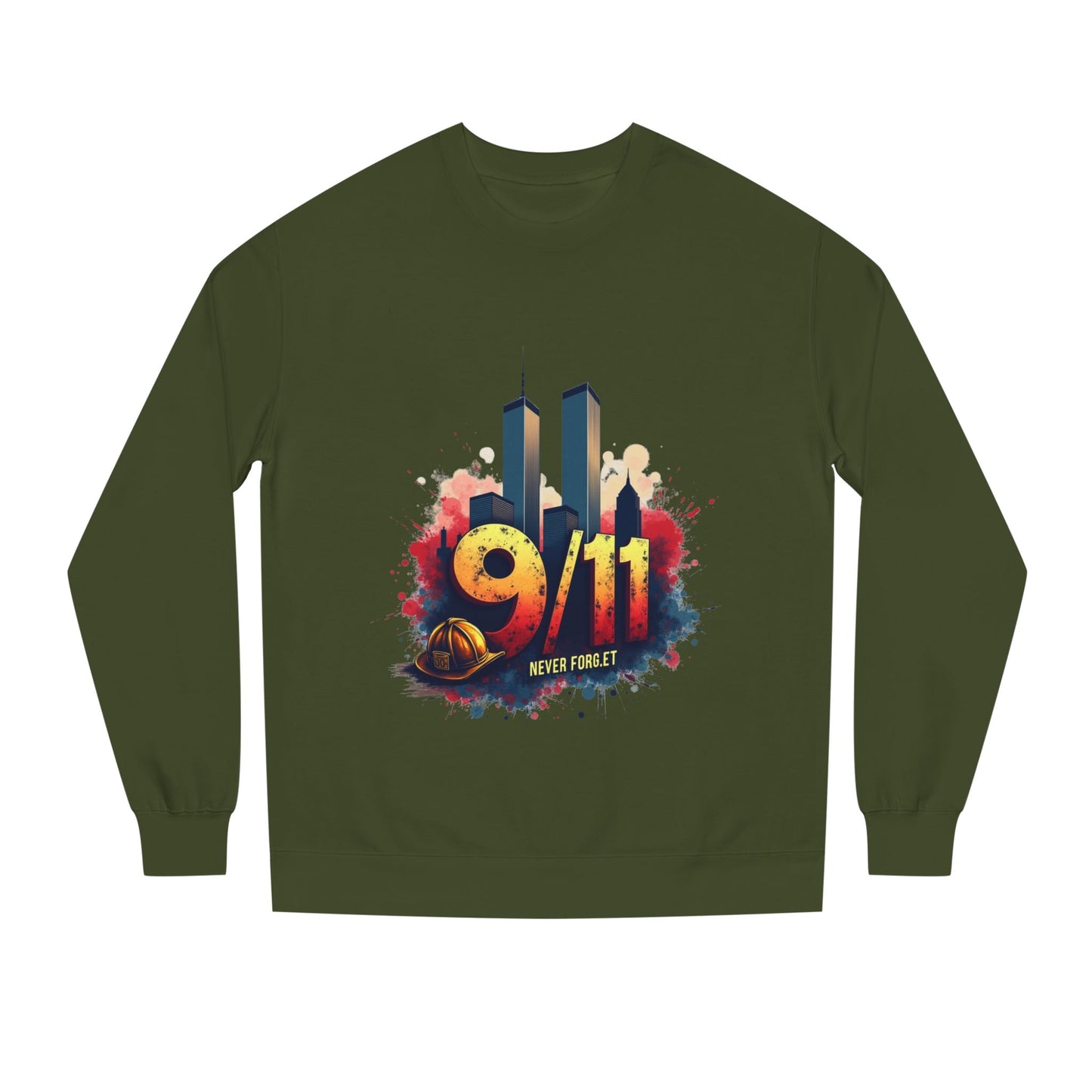 9/11 Tribute Sweatshirt - Never Forget Twin Towers Memorial Crewneck