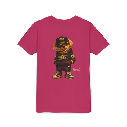 Kids Graphic Tee - 'Respect the Hustle' Teddy Bear Streetwear