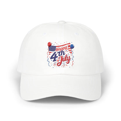 4th of July Dad Cap - "Happy 4th of July" Patriotic Baseball Hat