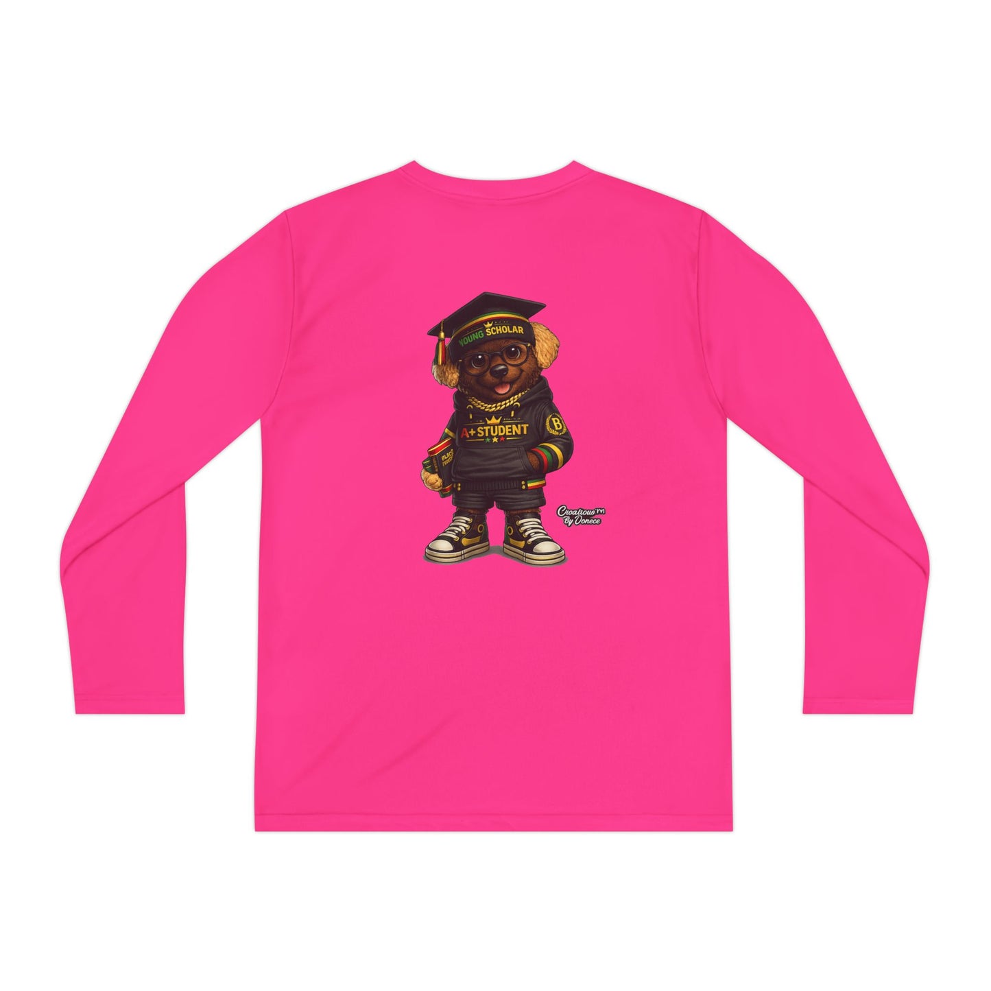 Youth Long Sleeve Tee — Graduation Bear Design