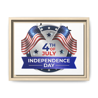 4th of July Independence Day Framed Matte Canvas