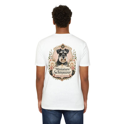 Miniature Schnauzer Floral Portrait T-Shirt