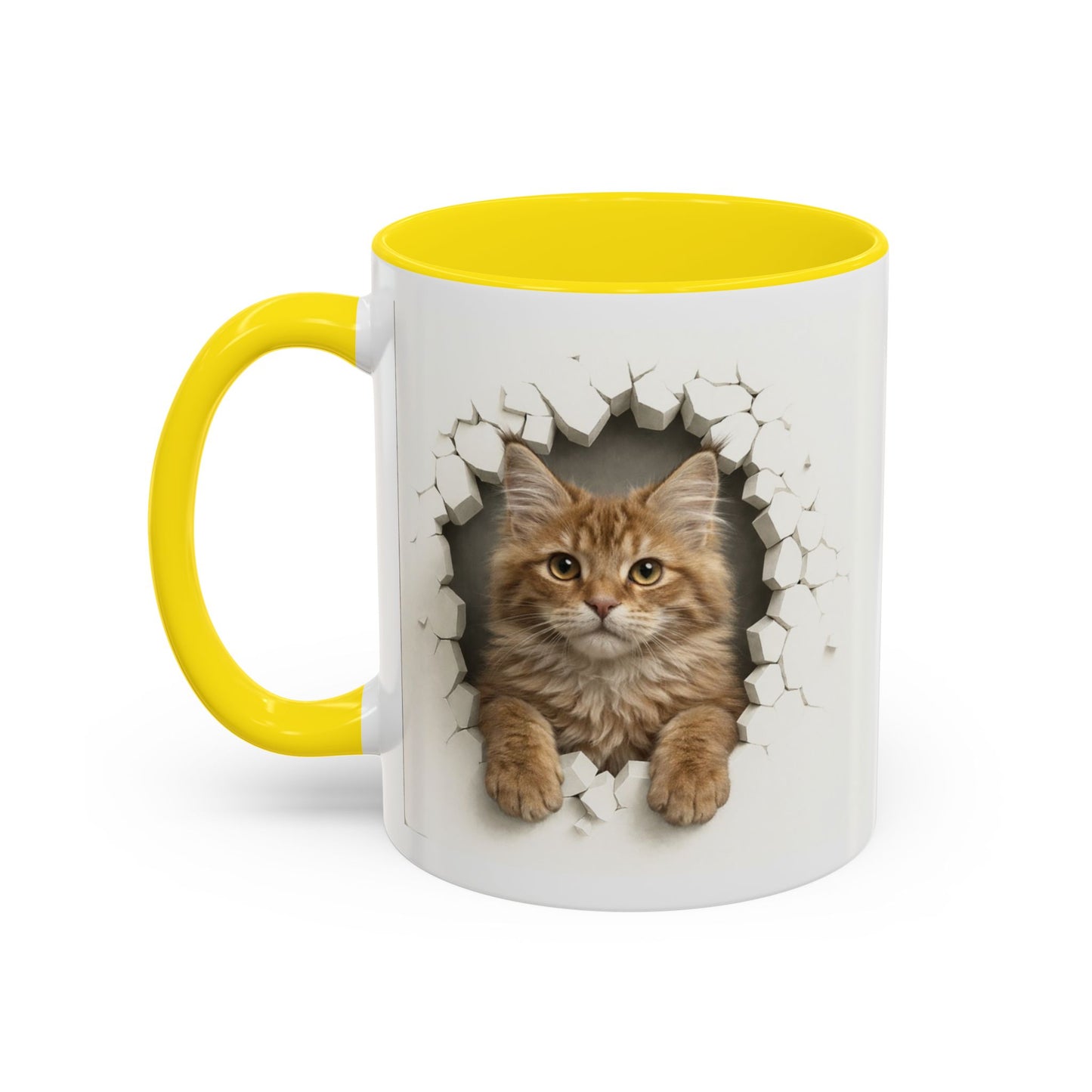 Cat Peek-Through Accent Coffee Mug (11/15oz)