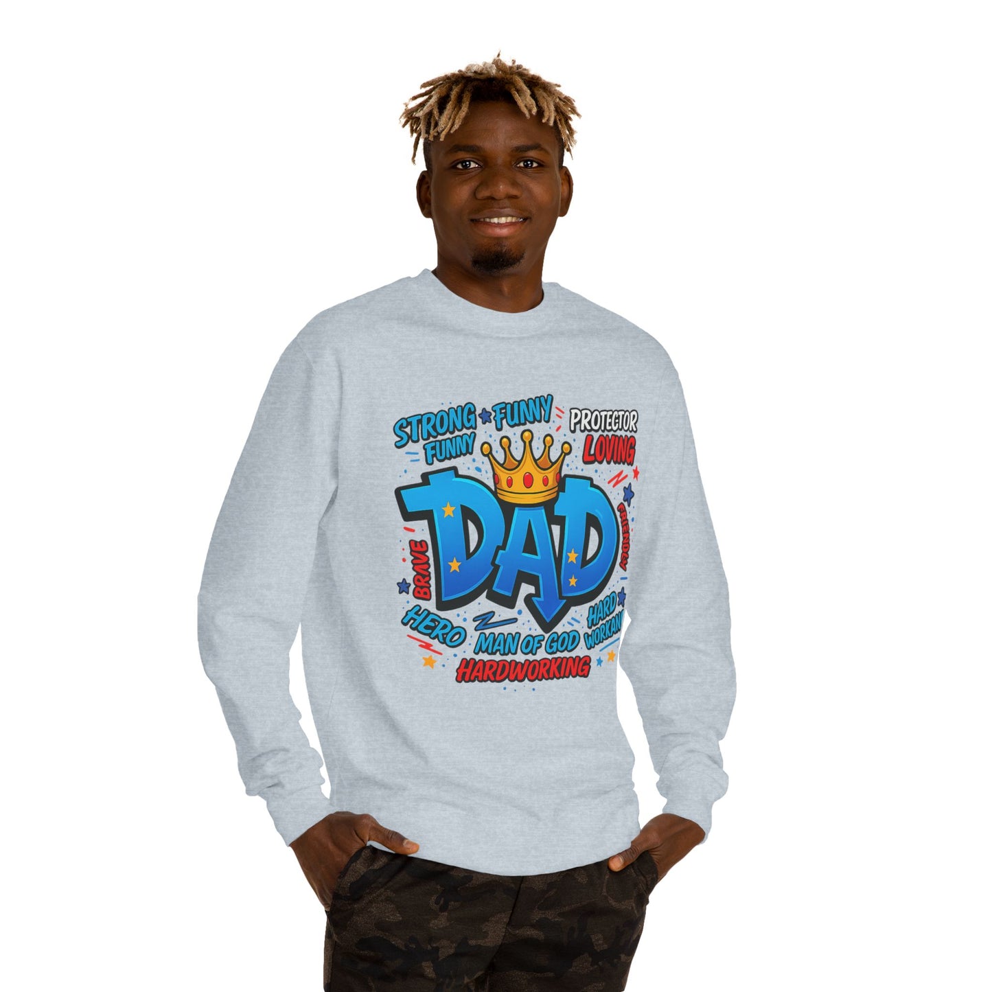 Dad Crown Graphic Sweatshirt – Funny & Loving Father Tribute