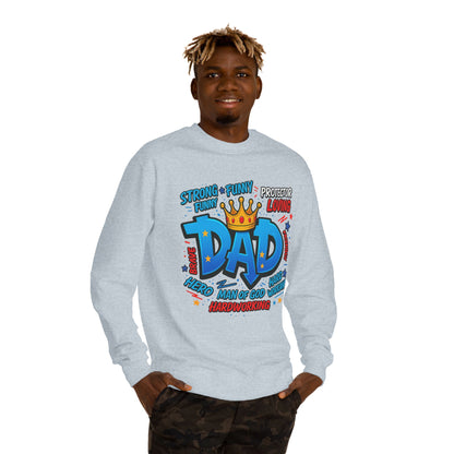 Dad Crown Graphic Sweatshirt – Funny & Loving Father Tribute
