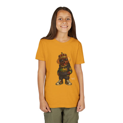 Youth Tee — 'Lil King' Crowned Bear Graphic Shirt