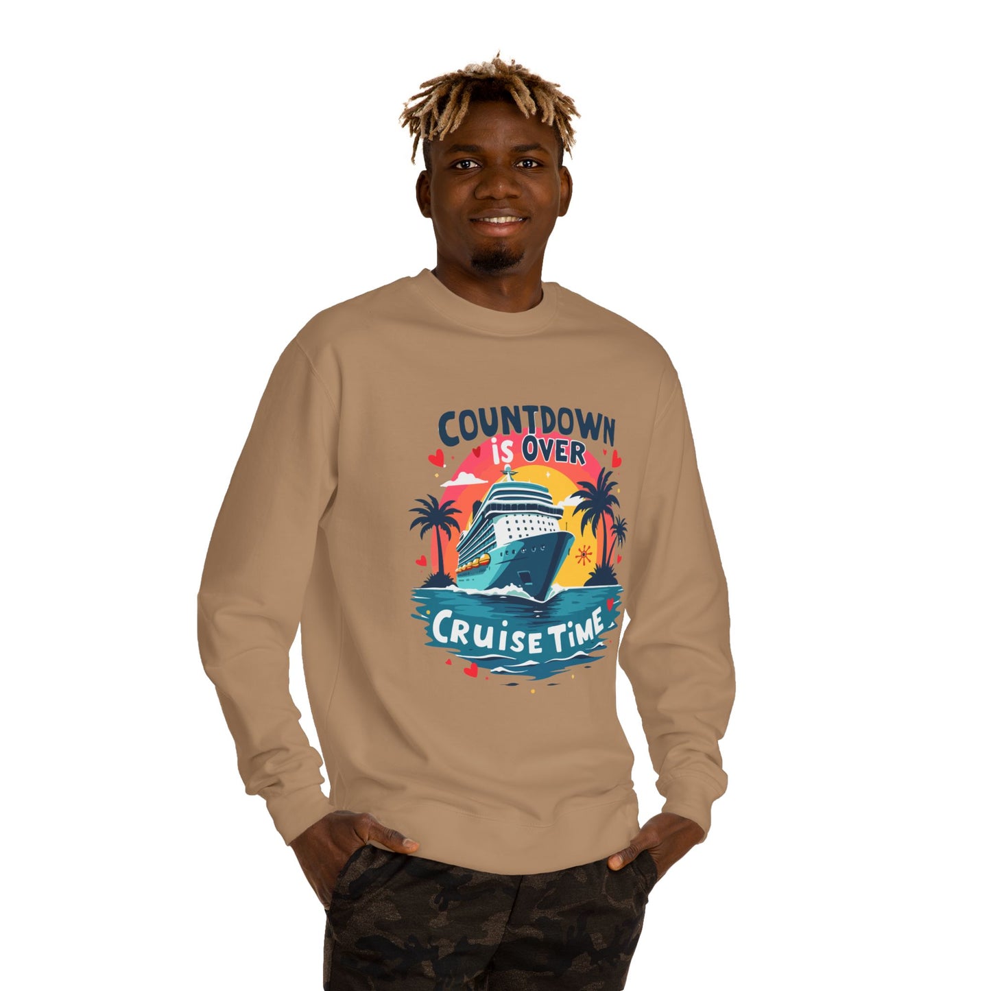 Cruise Time Sweatshirt - "Countdown Is Over" Tropical Cruise Crewneck