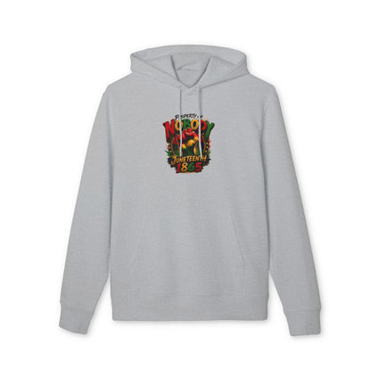 Juneteenth 1865 Hoodie — "Nobody" Raised Fist Celebration Sweatshirt