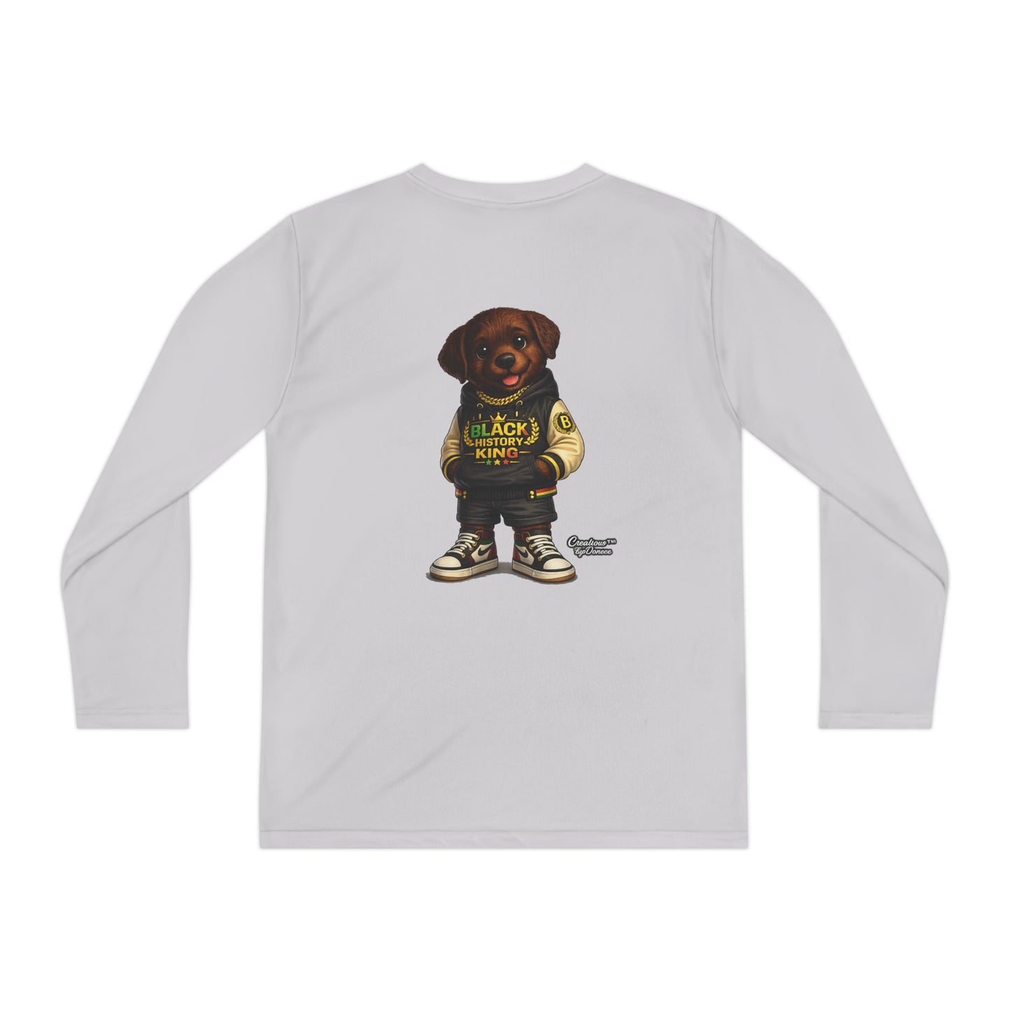Youth Long Sleeve Tee — 'Lil Black Lab' Cute Puppy Graphic Shirt