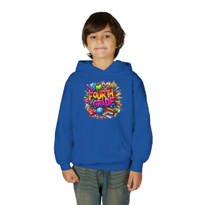 Fourth Grade Youth Hoodie — Colorful Back-to-School Kids Sweatshirt