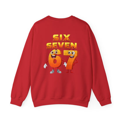 Six Seven 67 Cartoon Graphic Sweatshirt