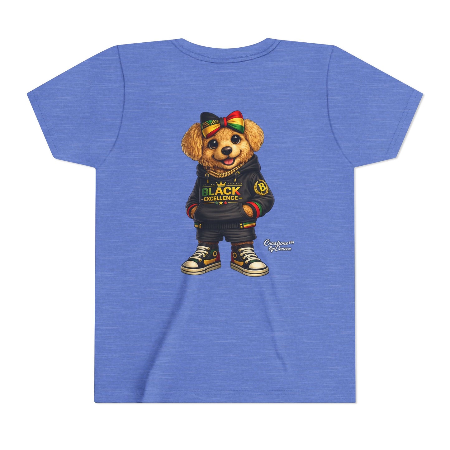 Youth Tee — Rasta Teddy "Black Excellence" Graphic Shirt