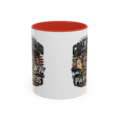 Coast Guard Semper Paratus Accent Coffee Mug – Patriotic Military Gift (11/15oz)