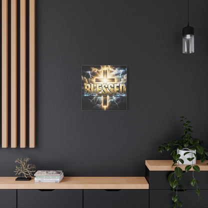 Blessed Cross Matte Canvas Wall Art