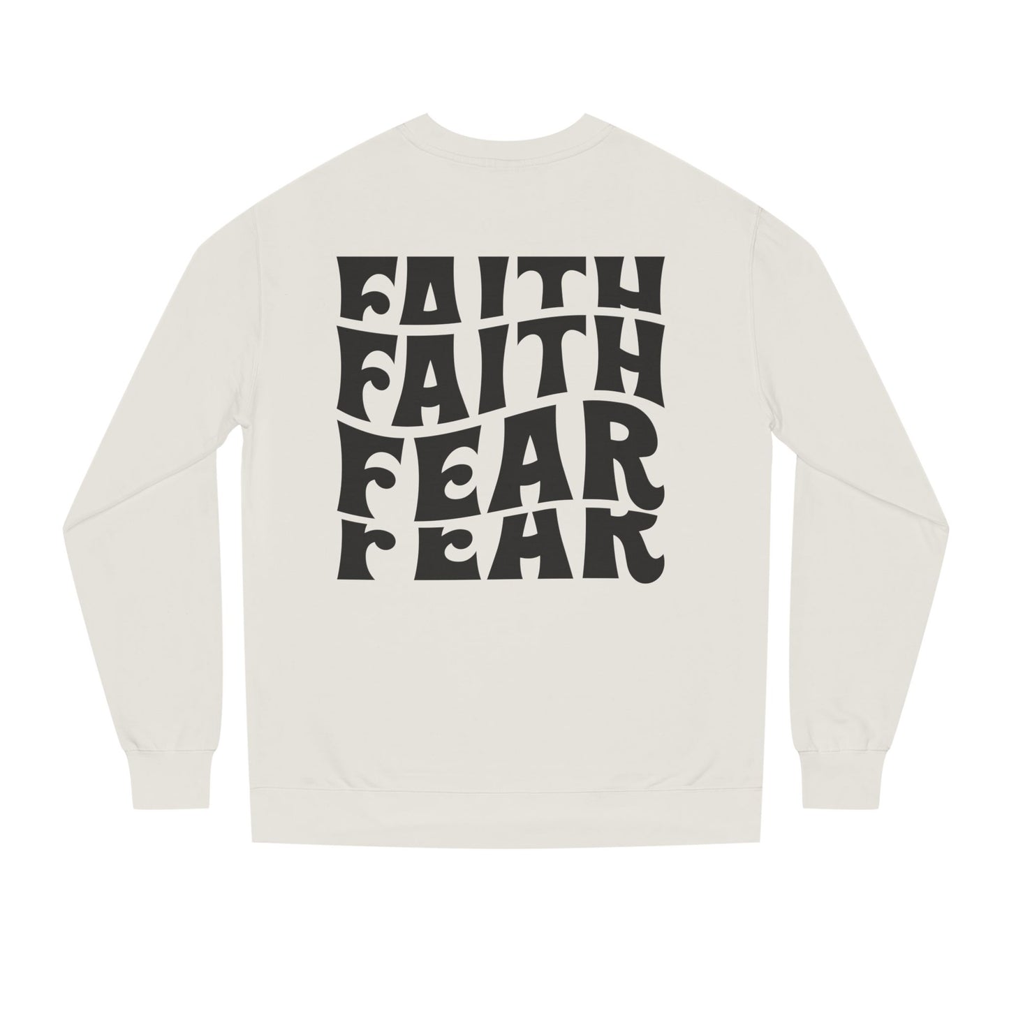 Faith Over Fear Crewneck Sweatshirt — Retro Graphic Faith Tee