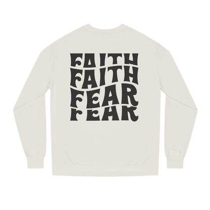 Faith Over Fear Crewneck Sweatshirt — Retro Graphic Faith Tee