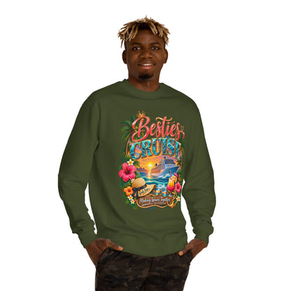 Besties Cruise Sweatshirt — Friends Tropical Vacation Pullover
