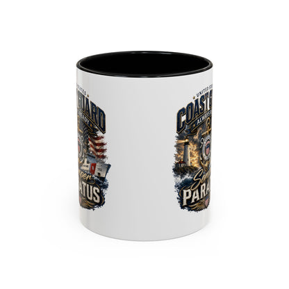 Coast Guard Semper Paratus Accent Coffee Mug – Patriotic Military Gift (11/15oz)