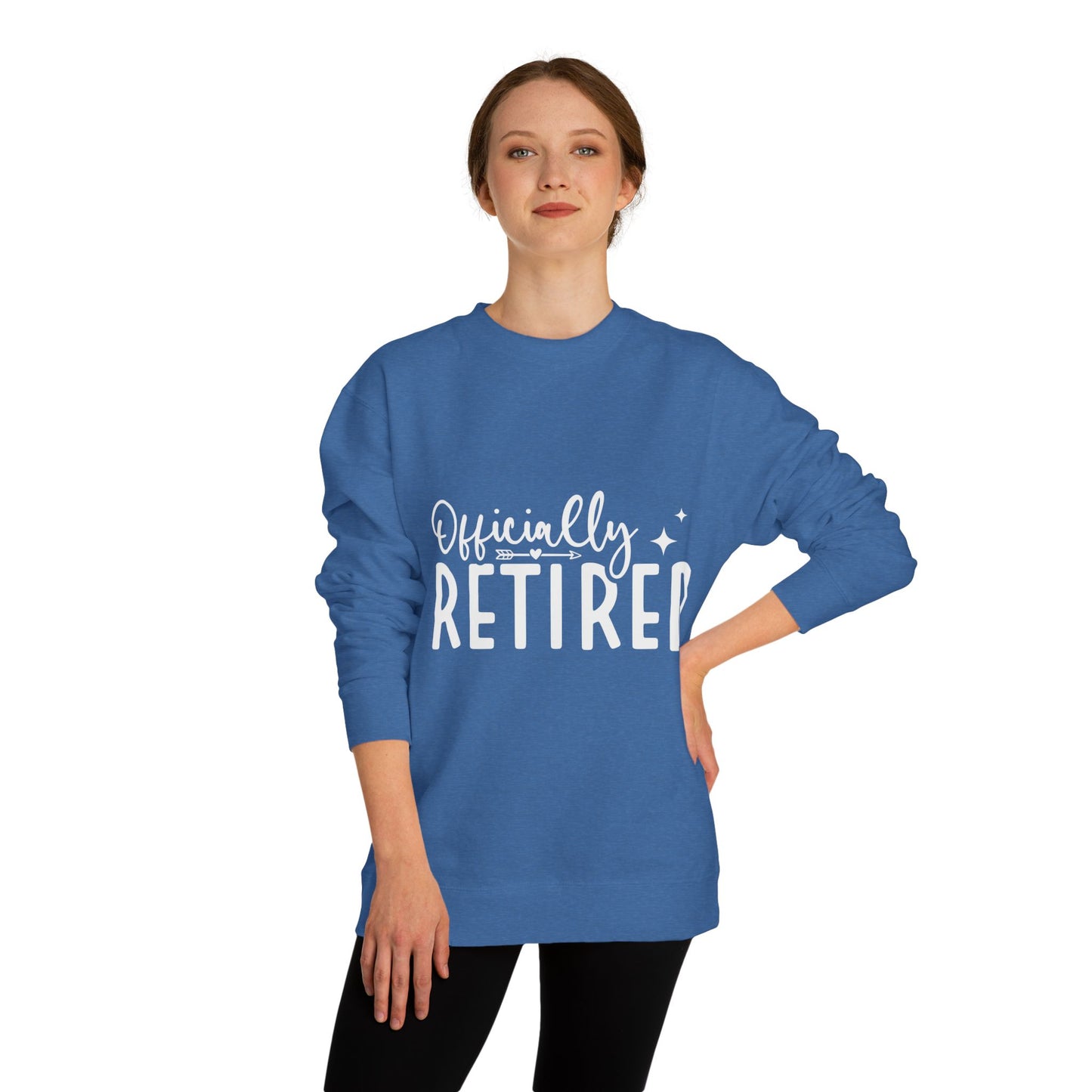 Retired Crewneck Sweatshirt — "Officially Retired" Retirement Gift Pullover