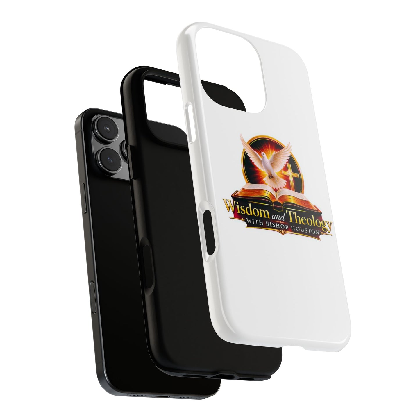Wisdom and Theology Phone Case — Christian Dove & Cross Protective Tough Case
