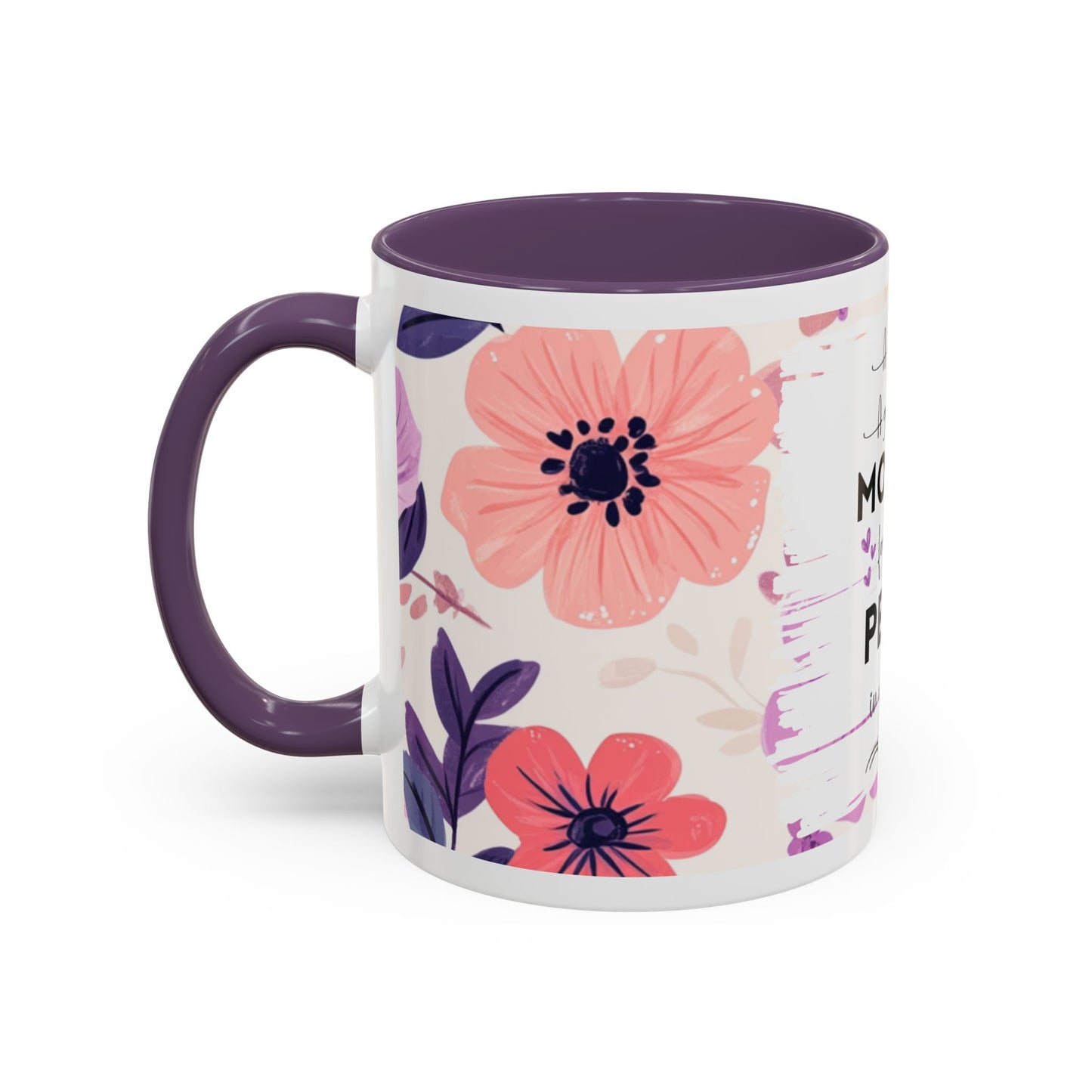 Mother Peace Floral Coffee Mug — "A quiet light, a guiding hand..." Memorial Tribute Mug
