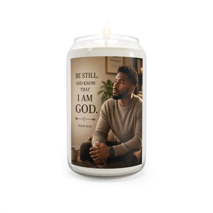 Inspirational Soy Candle — “Be Still and Know That I Am God” (13.75oz)