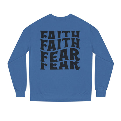 Faith Over Fear Crewneck Sweatshirt — Retro Graphic Faith Tee