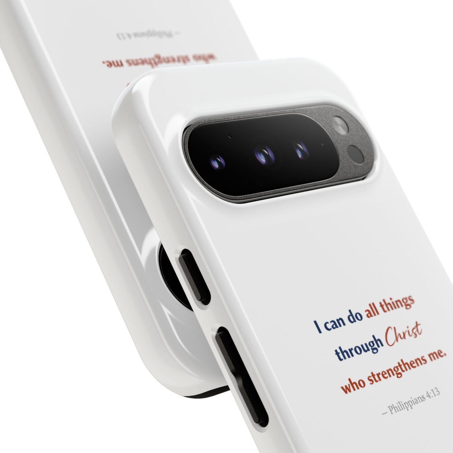 Christian Phone Case – “I Can Do All Things Through Christ” Inspirational Tough Case
