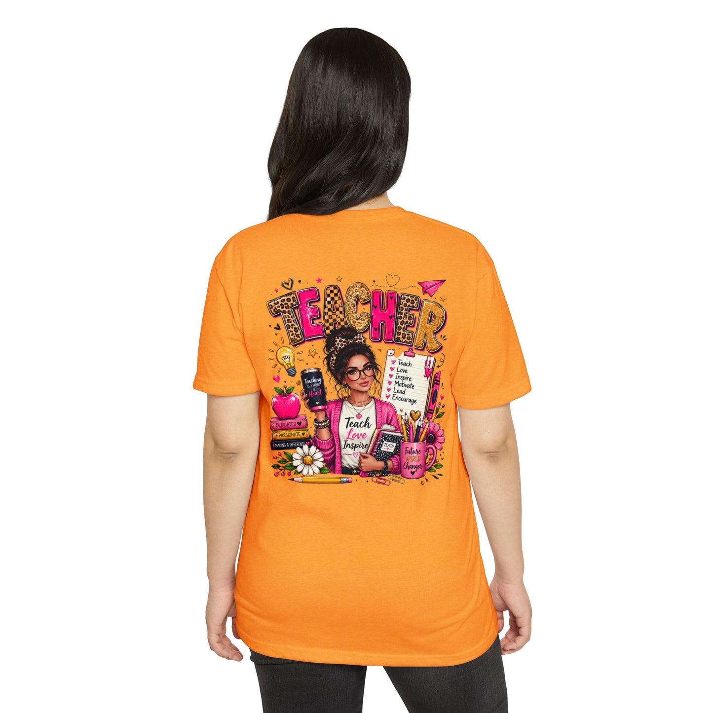 Teacher Graphic T-Shirt — Teach, Love, Inspire Design