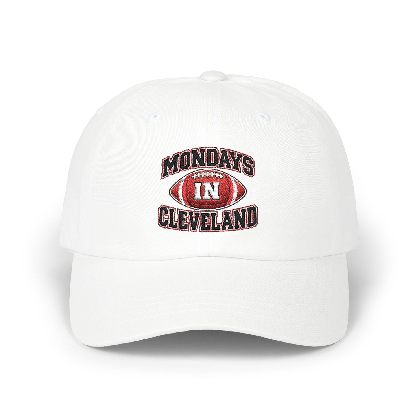 Dad Cap - "Mondays in Cleveland" Football Embroidered Hat
