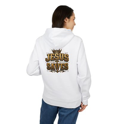 Jesus Saves Hoodie — Crowned Faith Graphic Pullover