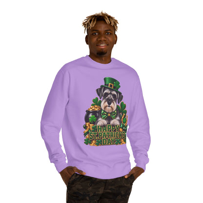 St. Patrick’s Day Schnauzer Sweatshirt — Happy St. Patrick’s Day Graphic