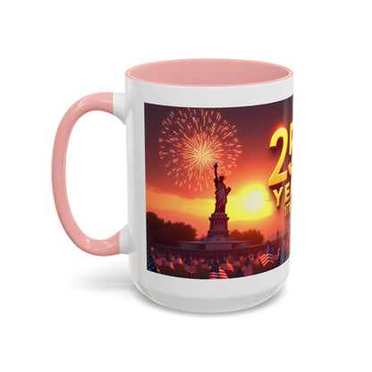 250 Years 1776–2026 Eagle Coffee Mug — Patriotic Anniversary 250th USA Celebration