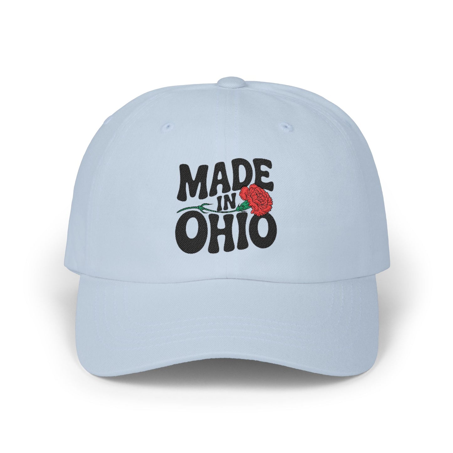 Dad Cap — "Made in Ohio" Rose Embroidered Hat