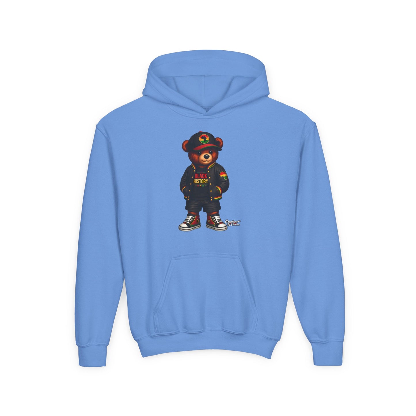 Youth Bear Hoodie — 'Follow Your History' Streetwear Kids Sweatshirt