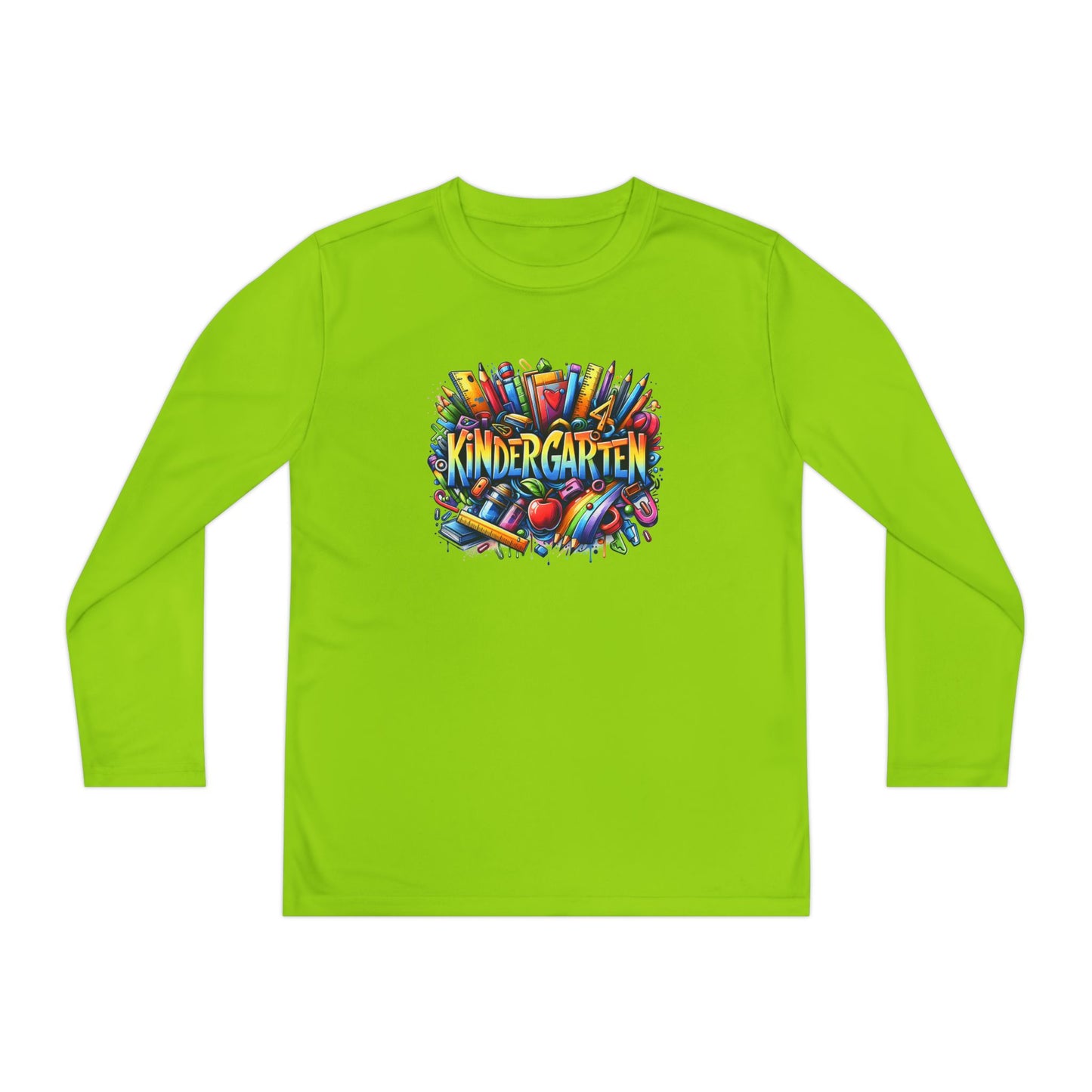 Kindergarten Crayons Youth Long Sleeve Tee