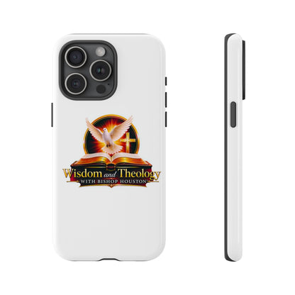 Wisdom and Theology Phone Case — Christian Dove & Cross Protective Tough Case