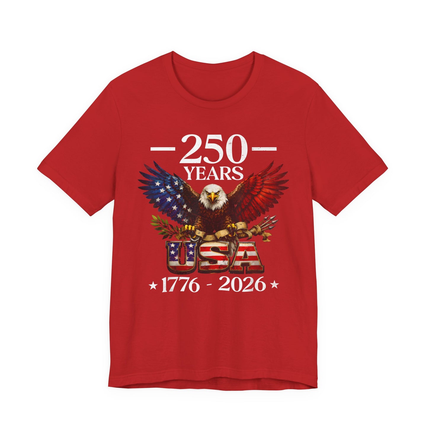 250 Years USA Eagle T-Shirt — 1776–2026 Patriotic Anniversary Tee