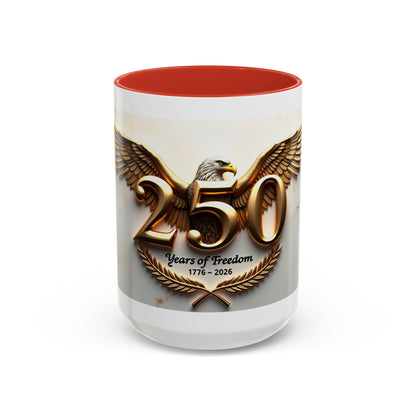 25 Years of Freedom Eagle Coffee Mug – 1776–2026 Commemorative Accent Mug