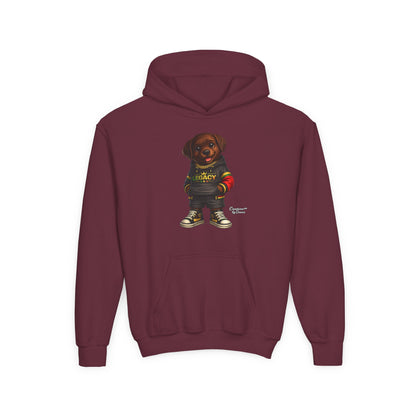 Youth Hoodie — 'Legacy' Streetwear Puppy Graphic Sweatshirt